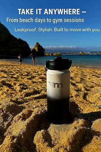 Miniatura 5 de Botella de agua aislada de 25 onzas con tapa 2 en 1, boquilla y pajita, termo de acero inoxidable a prueba de fugas, frío 24 horas  calor 12 horas,