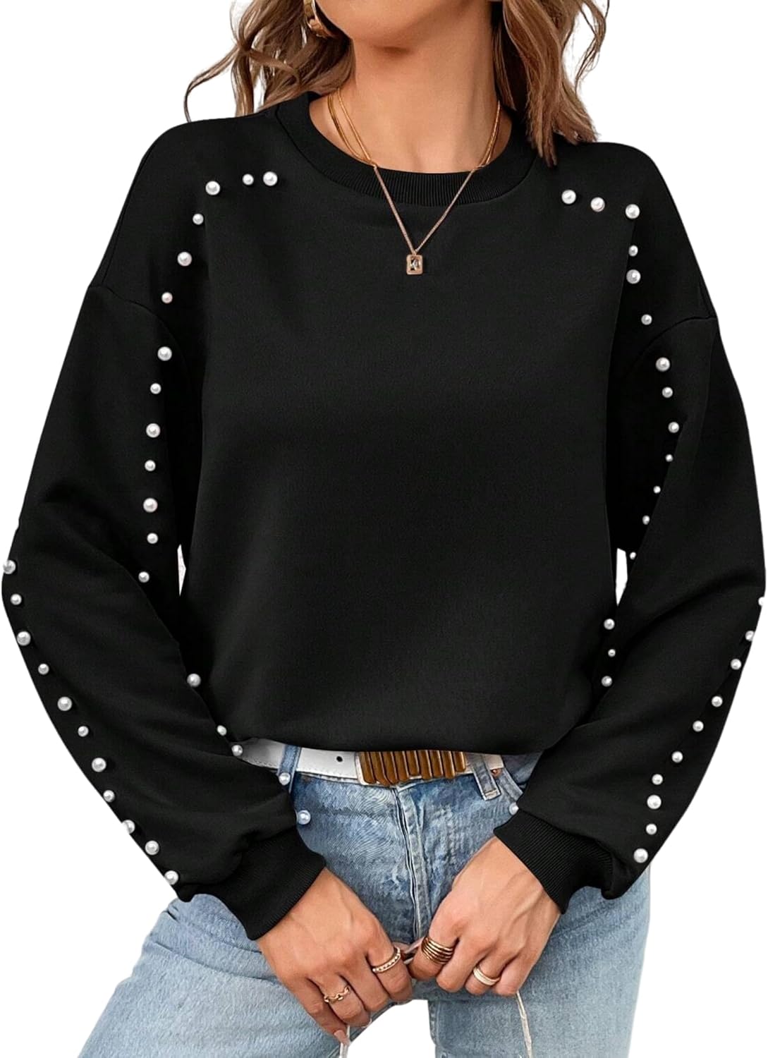 Threaded Pear Kehlani Ribbed Collared Oversized Sweatshirt main image 0
