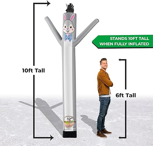 Miniatura 73 de LookOurWay Air Dancers Inflatable Tube Man Attachment - Wacky Waving Inflatable Dancing Tube Guy for Business Promotion - Blower Not Included Duende