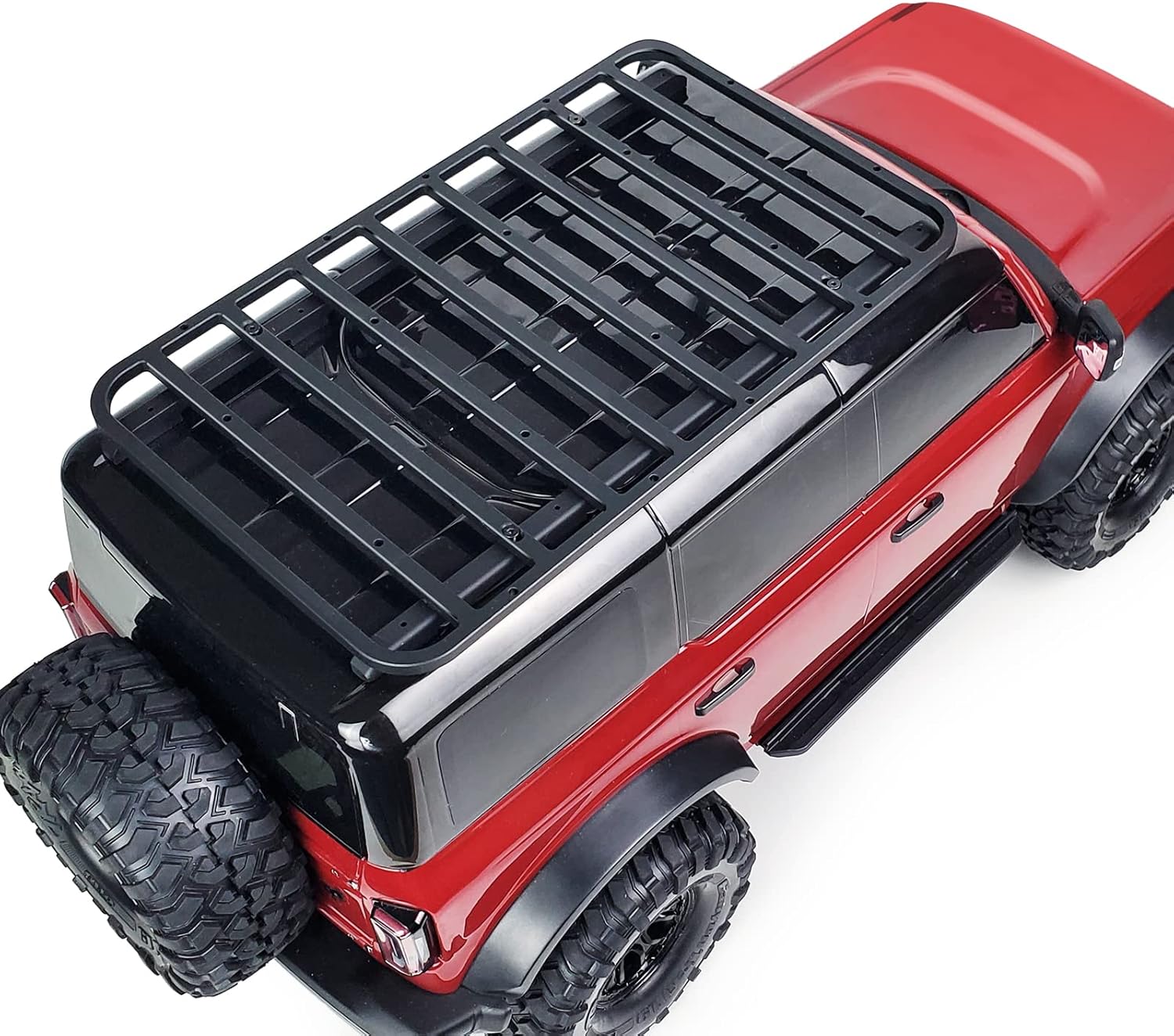 MORLORDY RC Side Windows Rear Windows and Roof Rack Set for 1/10 Scale RC Crawler Car TRX4 2021 Bronco Upgrades