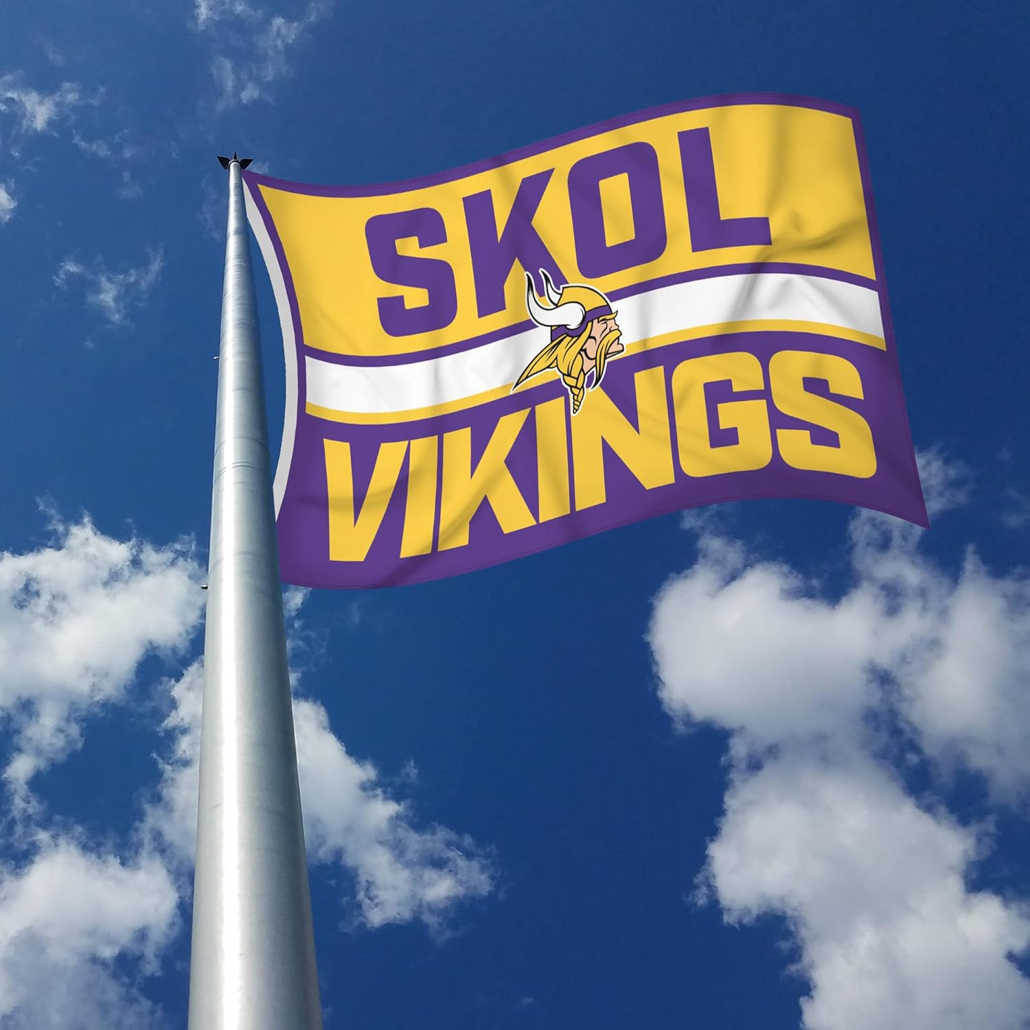 Rico Industries NFL Football Bold 3' x 5' Banner Flag Single Sided - Indoor or Outdoor - Home Décor