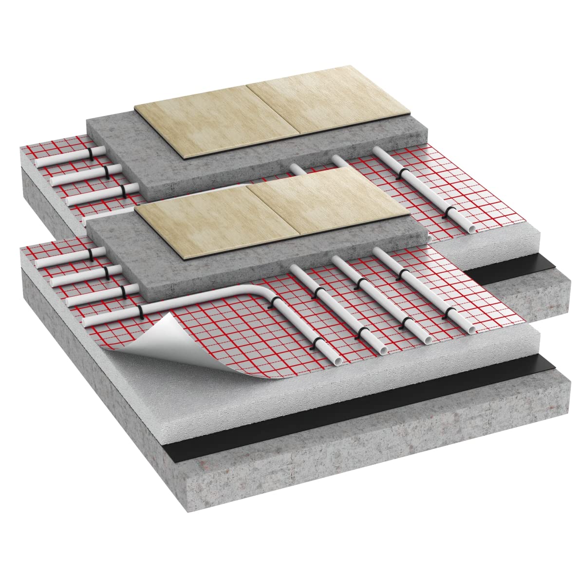 Eurovent®, pellicola di alluminio per riscaldamento a pavimento, 1,0 m x 50 m = 50 m²