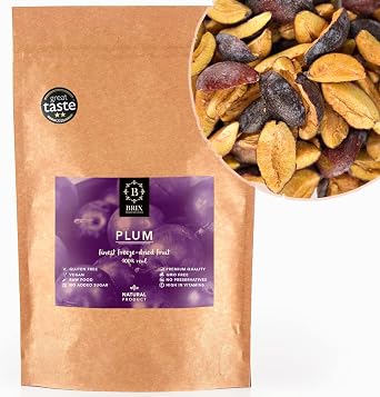 BRIX Freeze Dried Plum | 100% Natural Dried Plum Slices 105g | Great Taste Award Dried Fruit | Non-GMO, Gluten Free, Vegan & Vitamins Retained