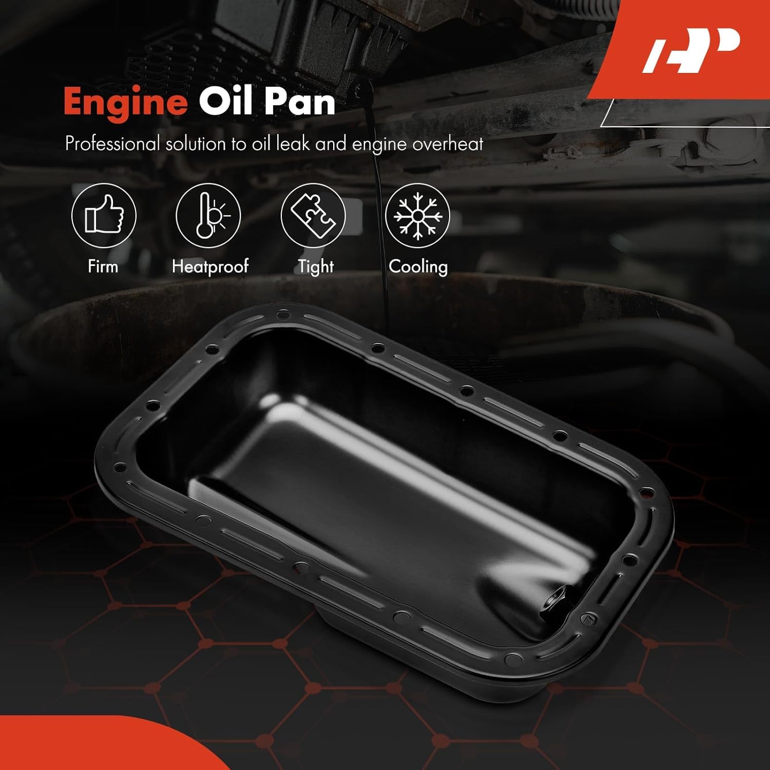 A-Premium Lower Engine Oil Pan Sump with Drain Plug Compatible with Dodge Charger 2011-2019, Challenger 2011-2020 & Jeep Wrangler 2012-2017, Wrangler JK 2018 & Chrysler 300 2011-2020, 3.6L