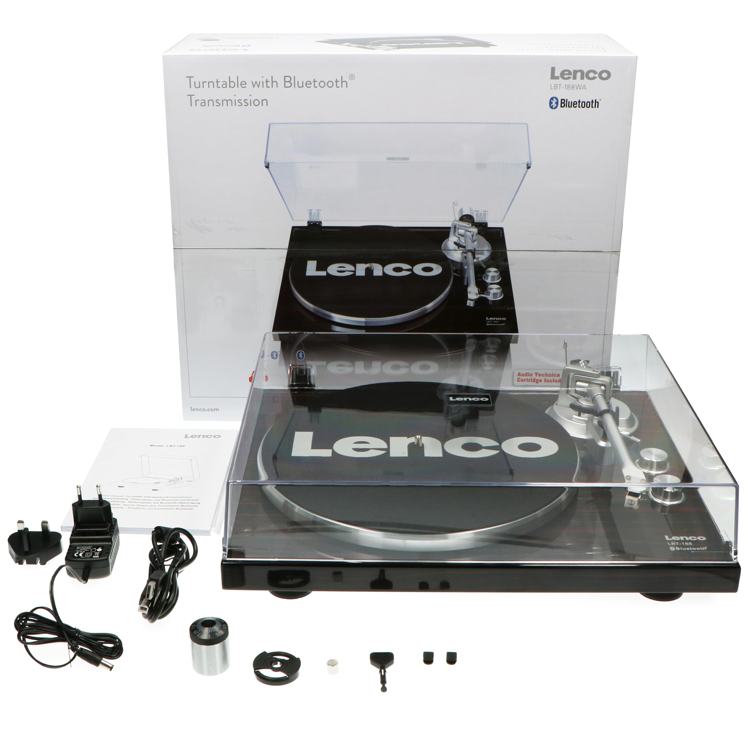 Lenco LBT-188WA - Vinyl Plattenspieler mit Bluetooth Ausgang