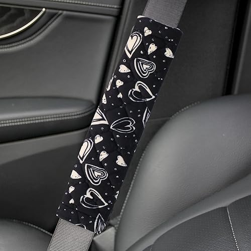 Miniatura 3 de Amooca Funda suave para cinturón de seguridad, 2 almohadillas para cinturón de seguridad, 2 unidades para una conducción más cómoda, compatible con