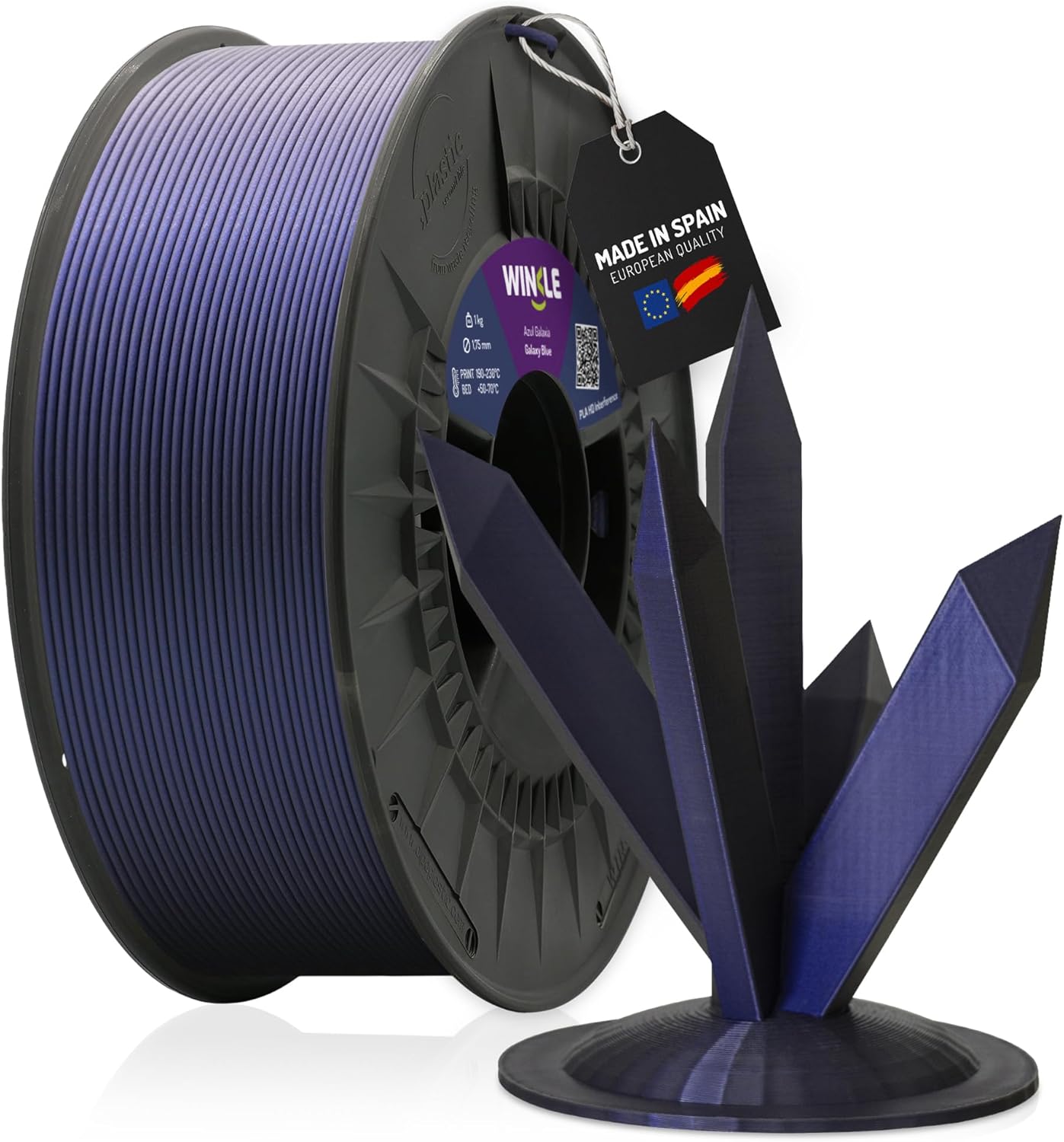 WINKLE HD Interference Galaxy Blue PLA Filament | 3D Printer Filament | PLA Filament 1.75mm 1kg | Blue PLA | Dimensional Accuracy | 1 kg Spool