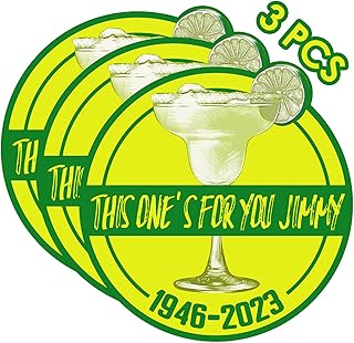 GIURKUU This One's for You Jimmy Sticker - 3 Pack Tribute Jimmy 1946-2023 Stickers, Parrothead Inspired Decals for Car, Window, Laptop,Guitar Case, 6''