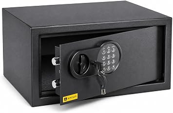 HomeSafe HV24E Digital Safe Box with Electronic Lock, 20x44x38cm HxWxD, Money Safe Lock Box for Home Security, Storage Safety Locker, Security for Office Hotel Document Laptop Cash Savings