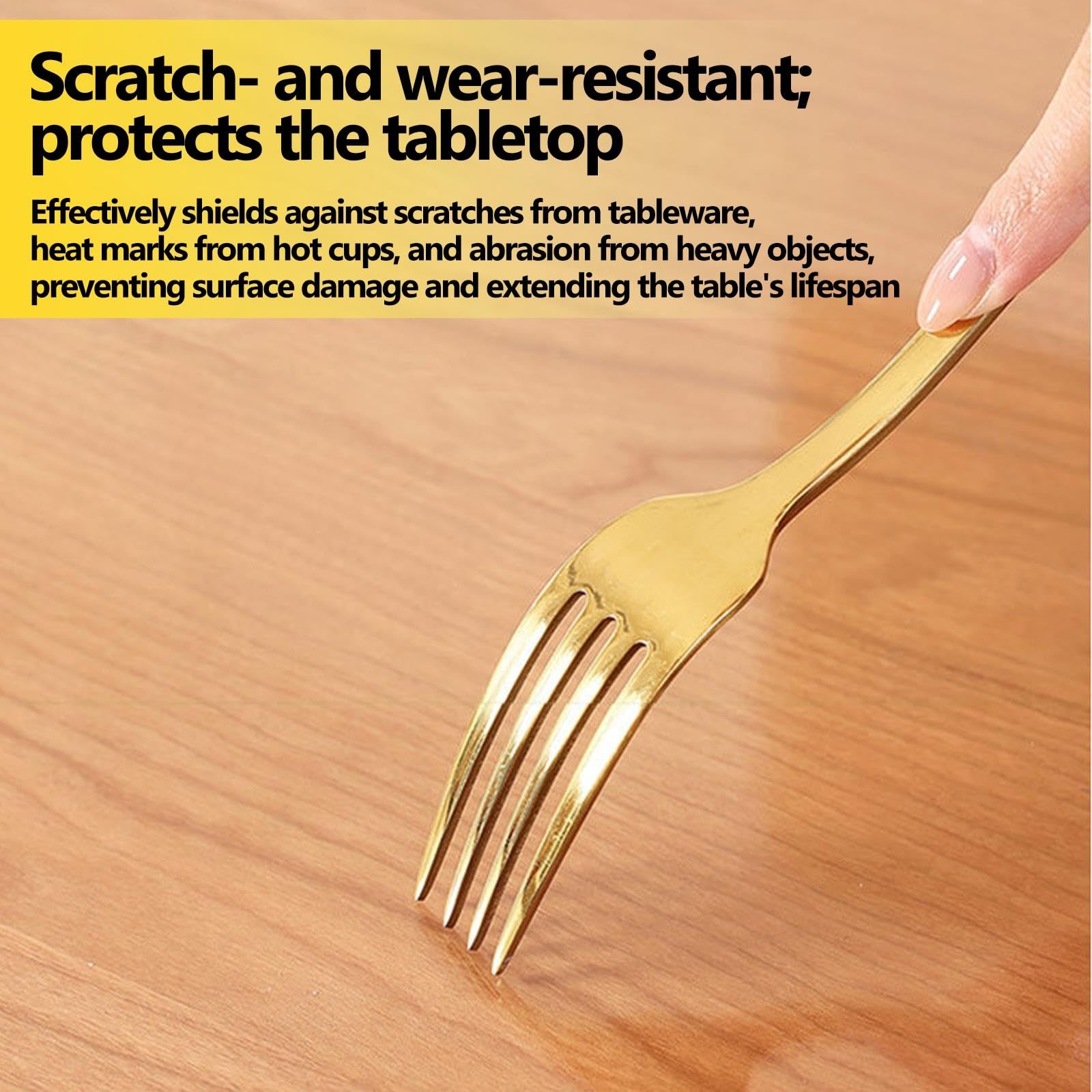 Protector de escritorio transparente de 1 mm, mantel de PVC lavable y resistente a rayones para mesitas de noche, cómodas o muebles de madera(35.6x325.1cm)