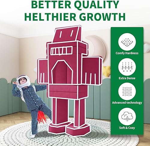 Miniatura 6 de wanan Sofá infantil de 12 piezas, sofá modular de juegos para sala de juegos, dormitorio, sofá multifuncional 12 en 1 para jugar, creativo, dormir,