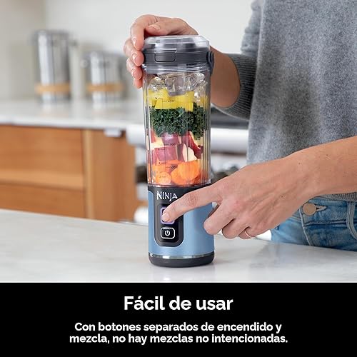 Miniatura 7 de Ninja Blast Licuadora Portátil, Sin Cable, Recipiente de 18oz, Licuadora Personal Para Batidos y Licúados, Sin BPA, Tapa Hermética y Boquilla Para