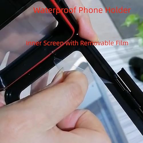 Miniatura 2 de Soporte de teléfono para motocicleta, soporte universal para manillar para bicicletas y vehículos eléctricos, negro (soporte impermeable para