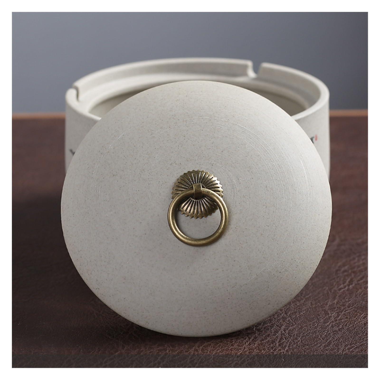 Posacenere con coperchio, posacenere da esterno, perfetto per esterni, posacenere in ceramica per casa e ufficio, vassoio per fumo (B)