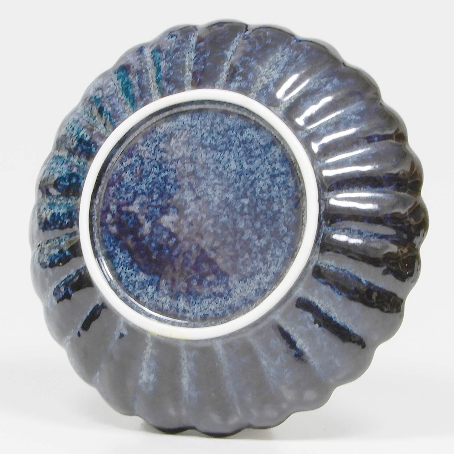 Amazon.co.jp: TAMAKI プレート 花皿 窯変 ネイビー 直径23.5