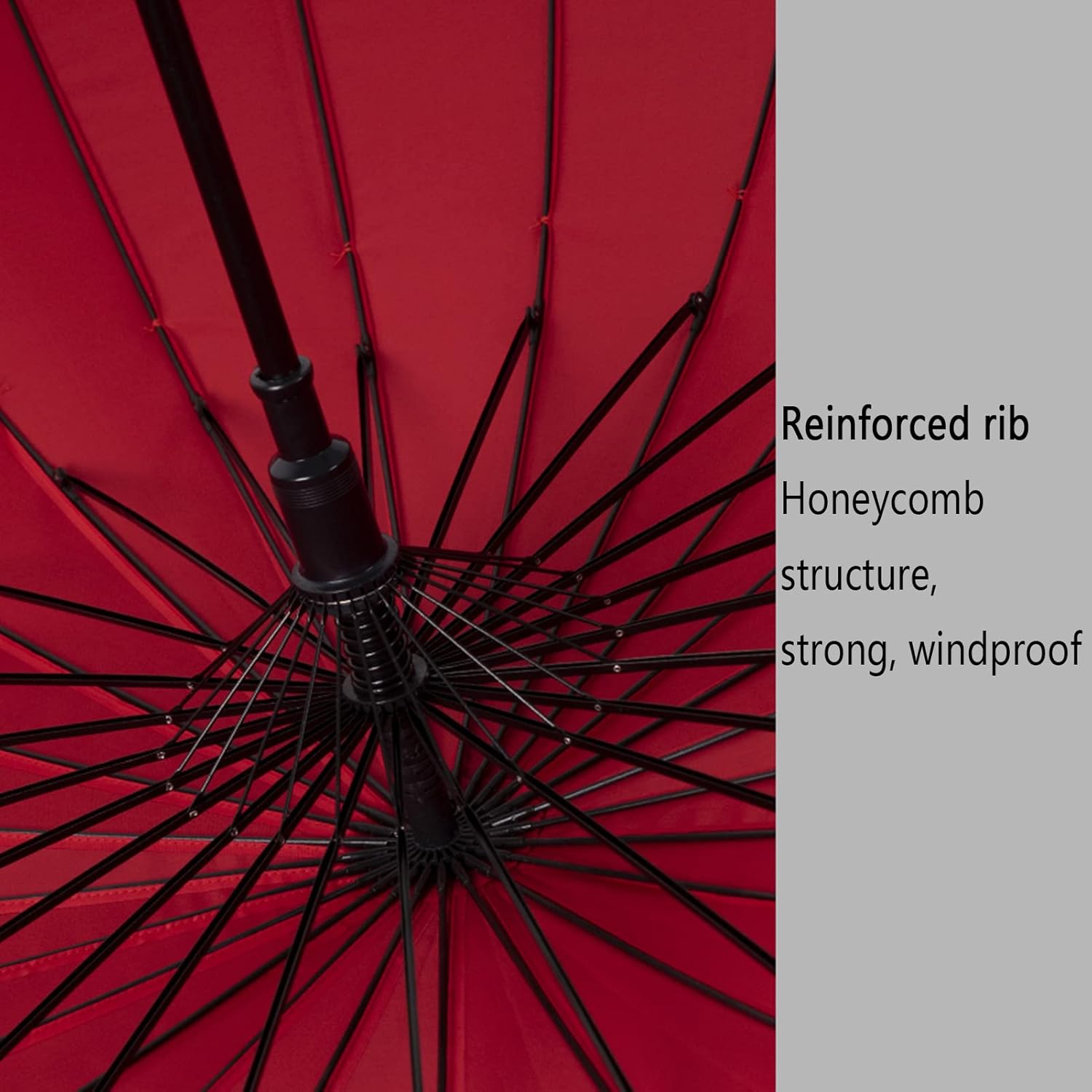 Straight Handle Umbrella 24 Rib Double Layer Umbrella Cloth Large Long Handle Automatic Umbrella Men and Women Portable Travel Weatherproof Sunscreen