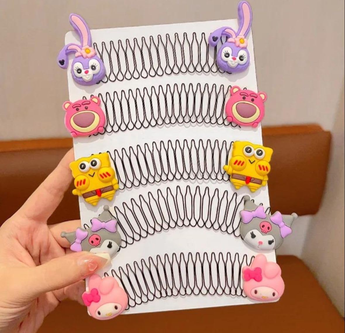 Korean Style hair Accessories Rubber Band Beautiful hair pearl Hair Scruncies Trendy hair Band for Kids Girls Women (Multicolor, Pack of 4 (Ziczac Hair pin))