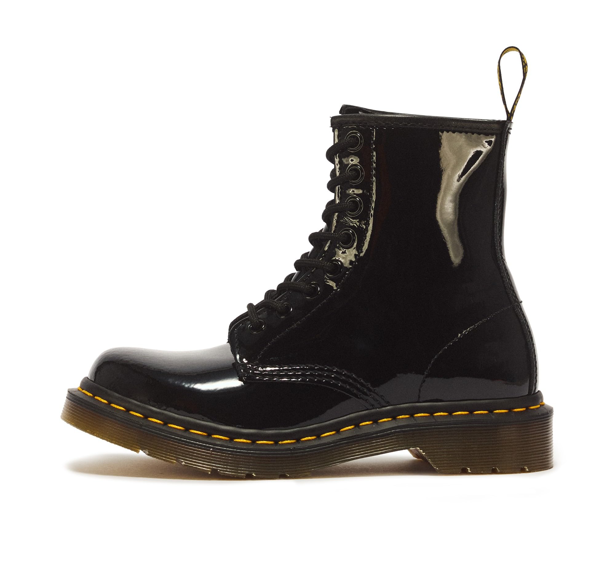 Dr. Martens Women's 1460 W Amphibians, Black Patent Lamper, 6 UK