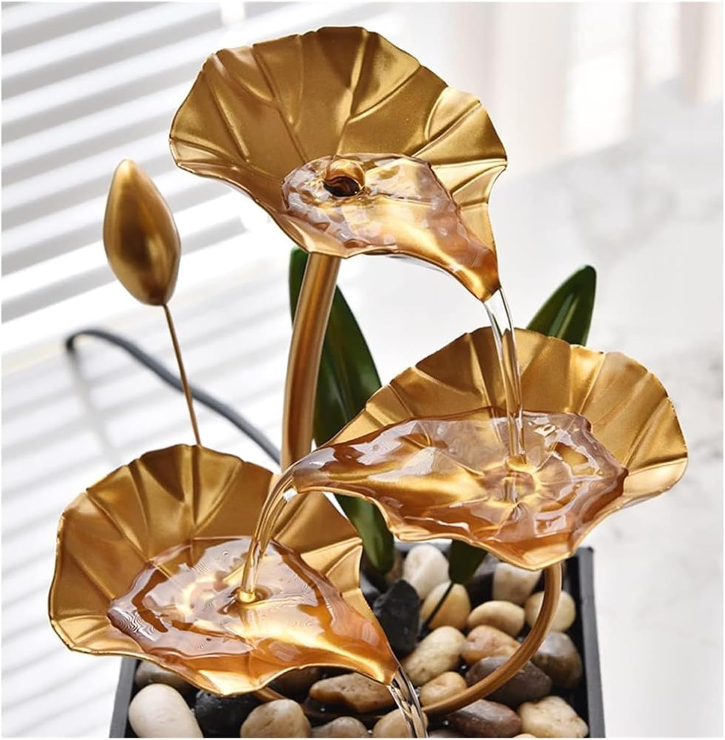 Fountain Tabletop Tabletop Fountain, Indoor Relaxation Fountains Waterfall, Compact & Lightweight Tabletop Decoration