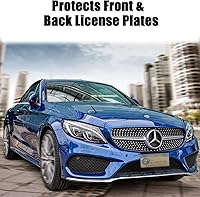 Vista 6 de Zone Tech - Protectores transparentes para marco de matrícula, paquete de 2 protectores de burbujas para todo tipo de clima, se adapta a cualquier