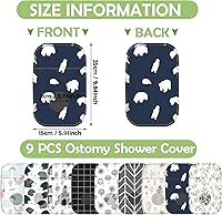 Vista 2 de Weewooday 9 fundas para bolsas de ostomía, impermeables, para ducha, bolsas de colostomía ligeras, reutilizables, lavables, con apertura ajustable