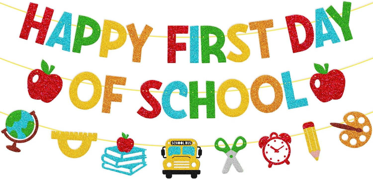 Happy First Day of School Banner