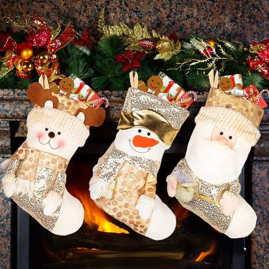 クリスマスシリーズ♪トナカイの靴下 クリスマス ソックス 靴下 46cm×20cm 全4種 ツリー トナカイ 雪