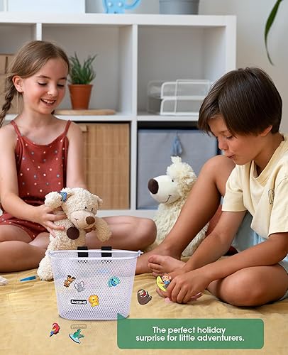 Miniatura 40 de ANZOME Cesta de bicicleta para niños, cesta de bicicleta para niños y niñas, canasta de bicicleta para niños, resistente al agua, adecuada