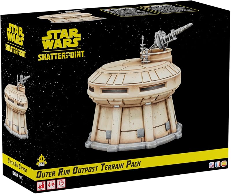 Star Wars Shatterpoint Outer Rim Outpost Terrain Pack | Outpost Bunker, Crate Stack & Bogwing, Juego de estrategia de miniaturas de mesa para adolescentes y adultos, mayores de 14 años, 2 jugadores, 90 minutos