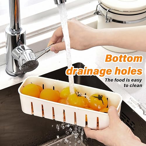 Miniatura 4 de Contenedores portátiles de almacenamiento de frutas para refrigerador, contenedor de caja de aperitivos de 4 compartimentos, bandeja dividida sin