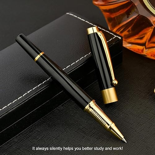 Miniatura 2 de YIVONKA Bolígrafo negro de repuesto, línea de bolígrafo de lujo, 0.020 in, el mejor juego de regalo para hombres y mujeres, profesional, ejecutivo,