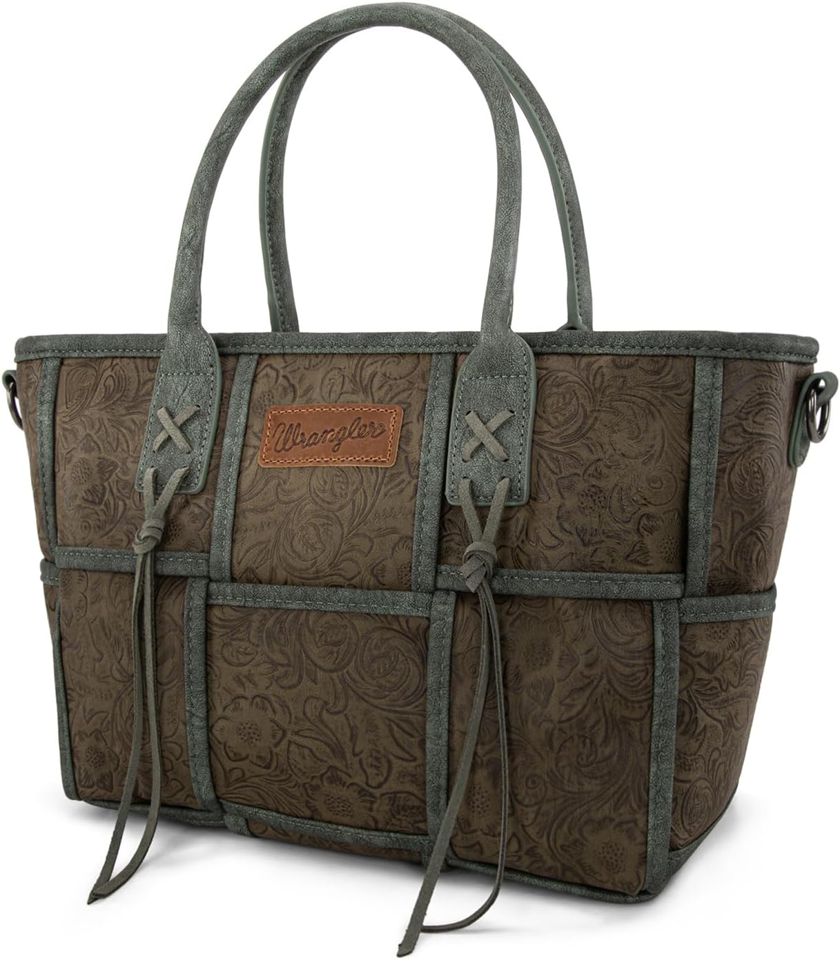 Montana West Wrangler Woven Tote Bag for Women Western Floral Tooled Purses and Handbags