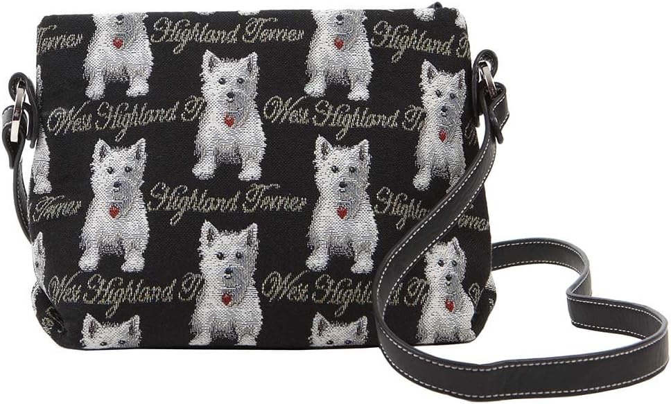 Signare Tapestry Small Handbag for Women, Shoulder Bag for Women, Westie, Taille unique, Saddlebags
