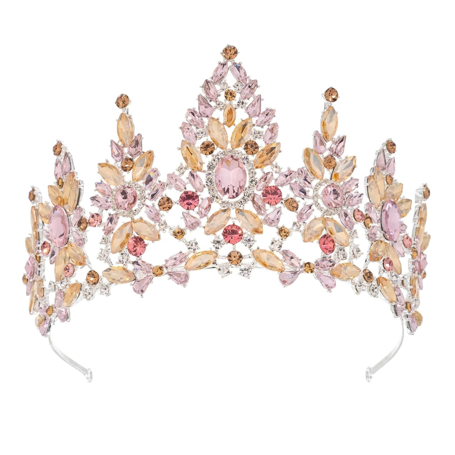 Luxury Crystal Tiara Crown For Women Royal Queen Rhinestone Headpiece Bridal Wedding Prom Pageant Party Accessories