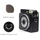 Shopizone® Vintage PU Leather Compact Case for Fujifilm Instax Square SQ6 Camera Bag with Adjustable Shoulder Strap - Black gallery image