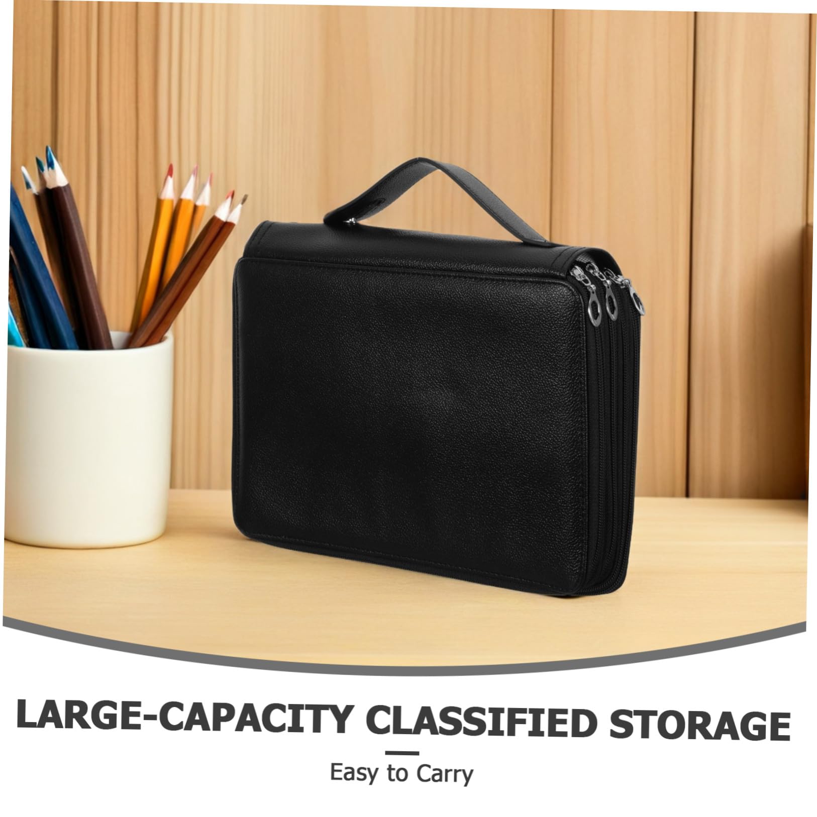 COHEALI Astuccio con Grande Capacità, Struttura a 4 Strati con 200 Scomparti, Organizzatore Resistente Oxford e Pvc per Ufficio e Artisti