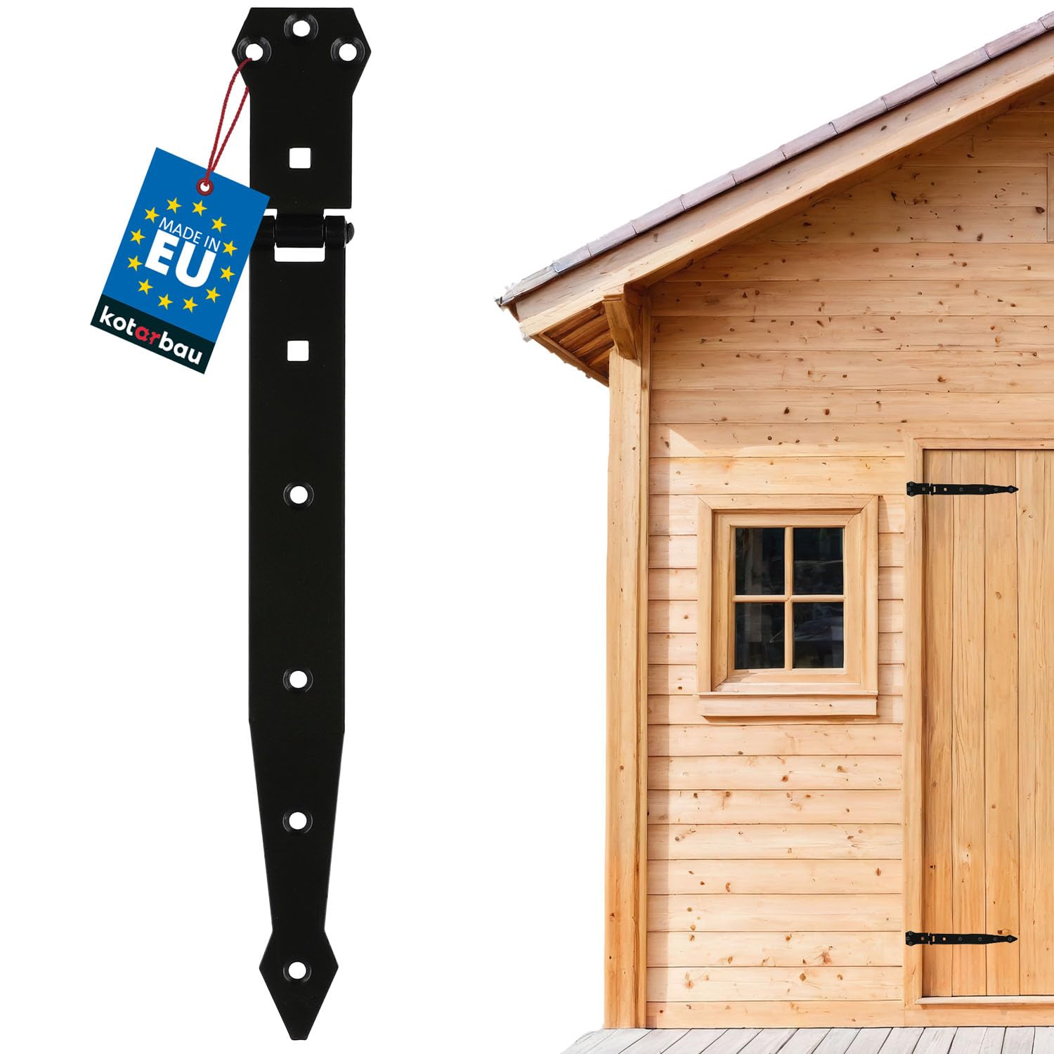 KOTARBAU Decorative Strap Hinge 350mm Galvanized Powder-Coated Steel