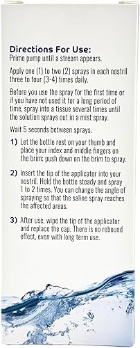 Miniatura 7 de Spray nasal salino natural, 0.75 onzas líquidas, Kosher, fórmula hidratante de doble sal
