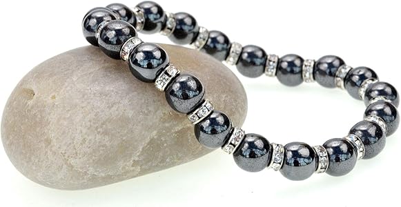 Perlas bola hematite magnético 4 mm X 30 UNIDADES negro brillante abalorios