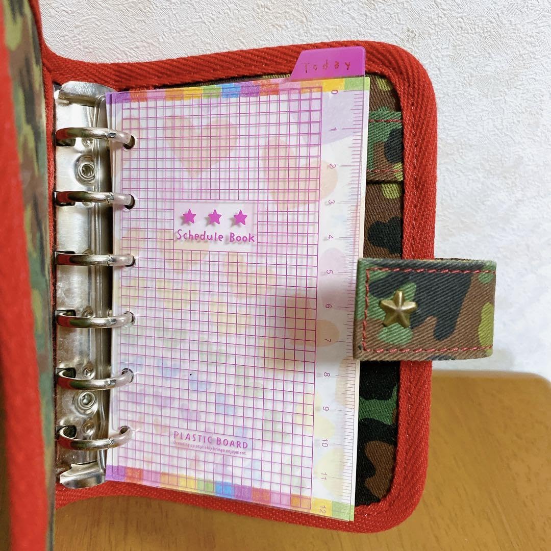 Amazon | 平成レトロ 手帳カバー シール帳 バインダー デニム 迷彩柄