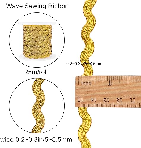 Miniatura 43 de GORGECRAFT 1 rollo de cinta RIC Rac de 27 yardas/82.0 ft para coser con flecos, 0.197 in/0.2 pulgadas para coser flores, boda, fiesta, cinta de Verde
