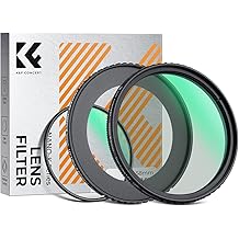 K&amp;F CONCEPT Polarizer Filter &amp; MCUV Protection Filter &amp; Adapter Ring Kit Compatible with Canon PowerShot V1, 18 Multi-Layer Coatings, for Video, Vlog, Photography(K-Series)