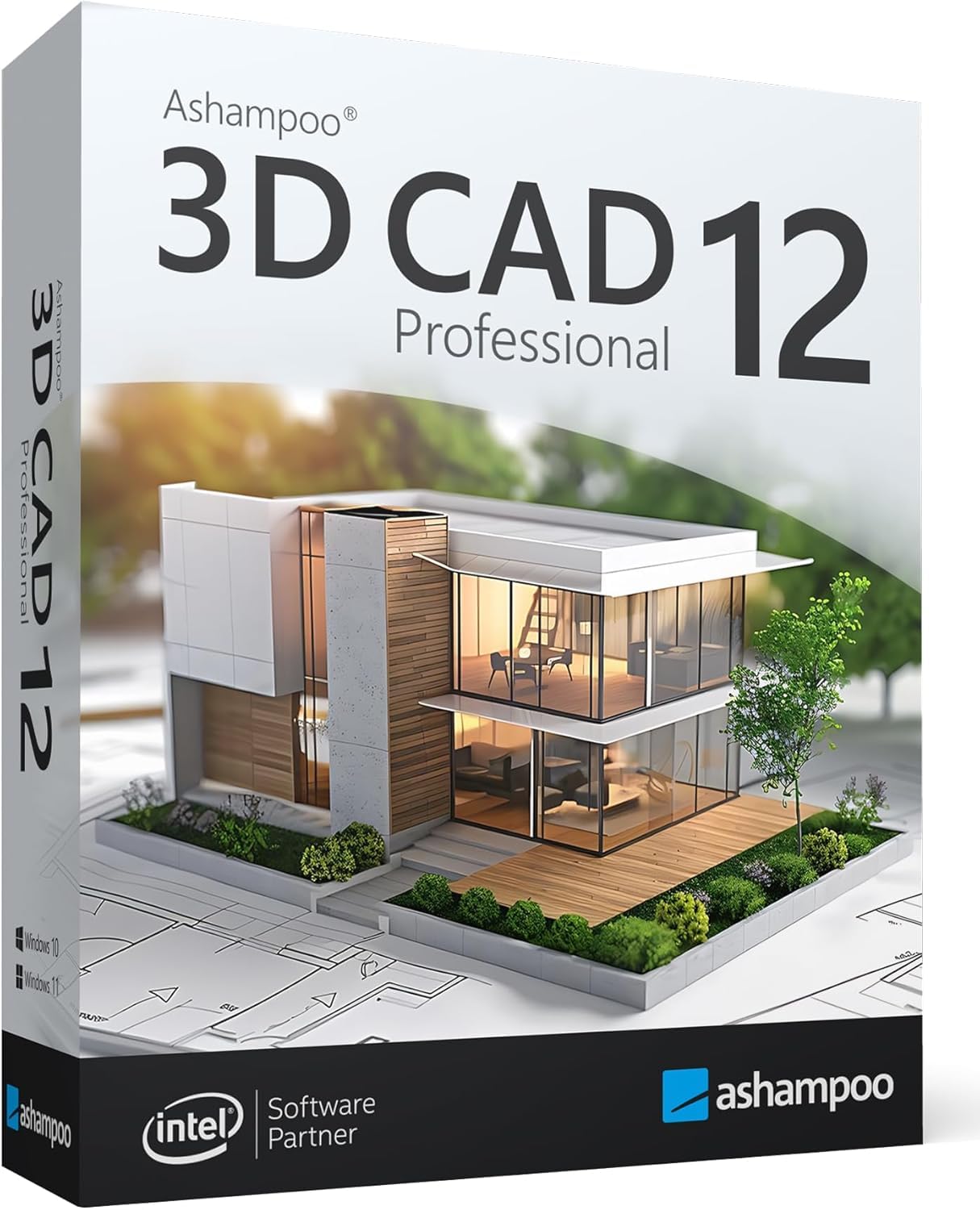 3D CAD 12 PRO - 2D und 3D Zeichenprogramm für Architekten - Hausplaner, Wohnungsplaner, technische Zeichnungen - Windows 11, 10