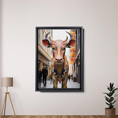 Miniatura 2 de Farmhouse Landscape Wall Art, Highland Cow Decorations, Western Country Photography Canvas Art Prints for Living Room Bedroom Decor, Fall Forest