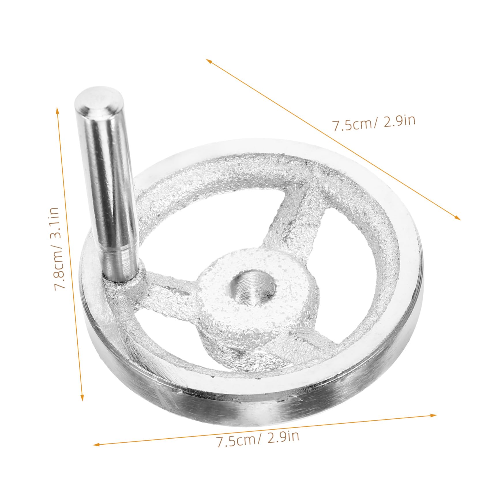 Cabilock Hand Crank Revolving Wheel for Lathe Milling Carbon Steel Handwheel Threaded Knob Round Handwheel Replacement Wheel