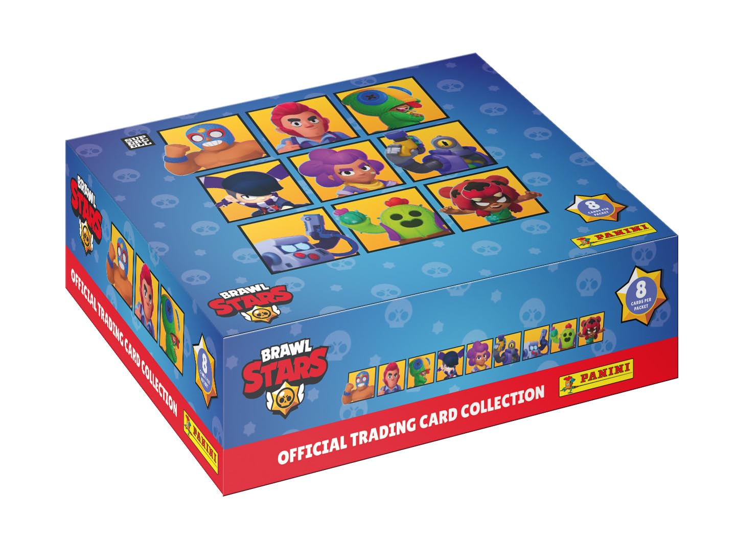 Panini Brawl Stars Trading Cards Boite de 18 Pochettes (de 8 Cartes) + 1 Carte édition limitée