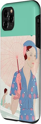 Miniatura 2 de iPhone 11 Pro Max Art Taste Beauty Leaves of Feminine Elegance Umbrella Lady Case