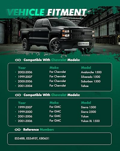 Miniatura 2 de SCITOO 6pcs Suspension Kit 2 Outer 2 Inner Tie Rod Ends 2 Stabilizer Sway Bar Links for Chevrolet Avalanche 1500 Silverado Suburban Tahoe 2002-2006