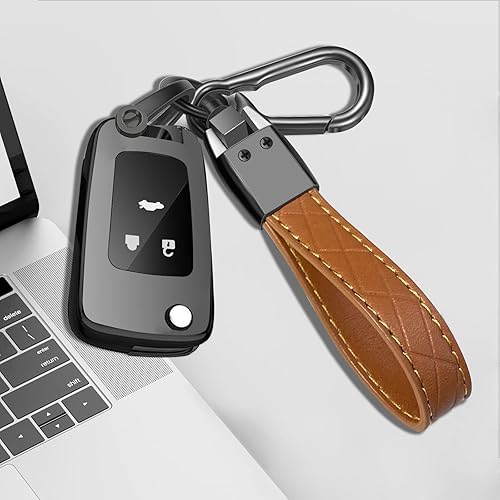 Miniatura 4 de Idakekiy Llavero de cuero de microfibra con 4 llaveros giratorio de 360 grados, organizador universal para llavero