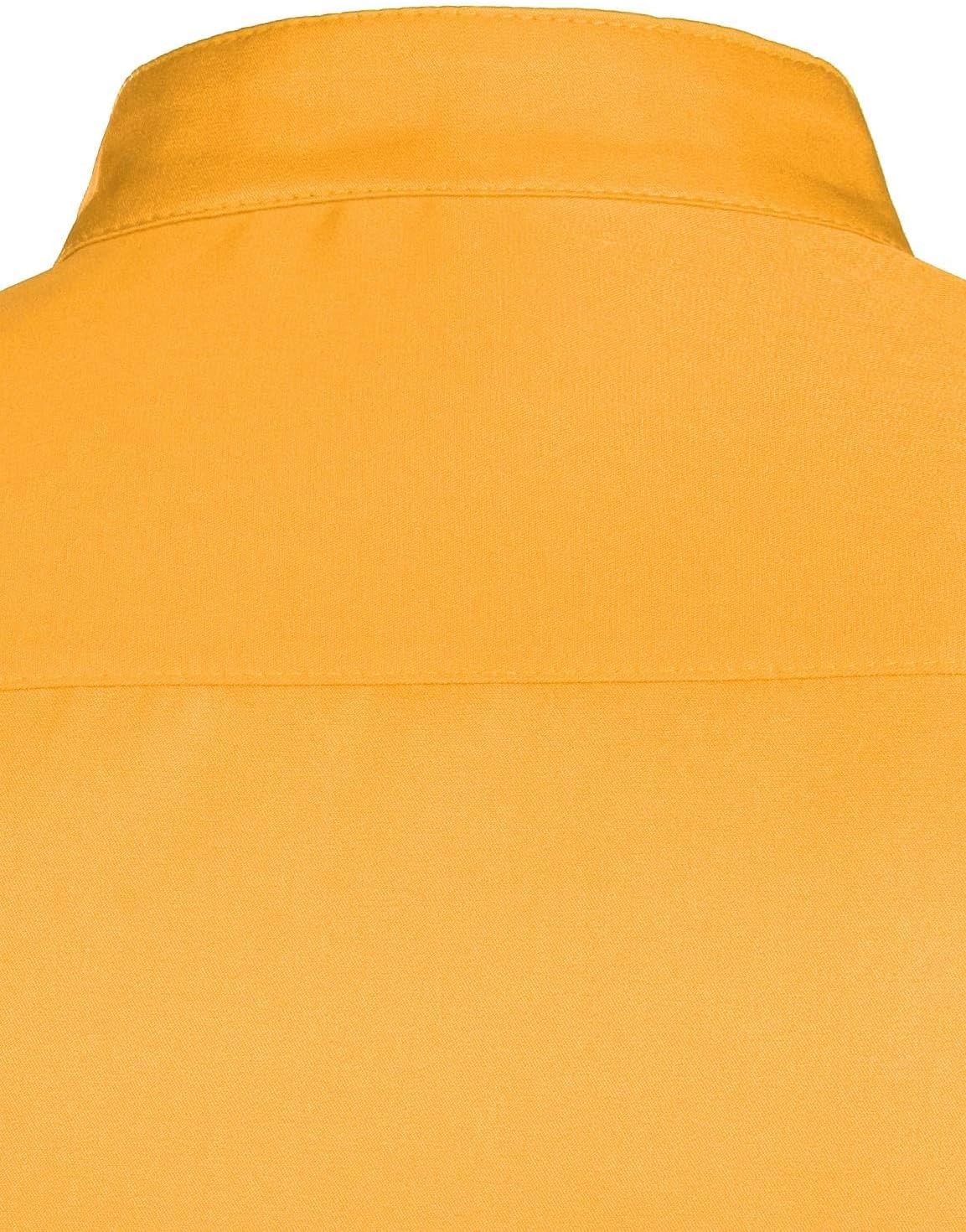 ZEROYAA Men's Banded Collar Slim Fit Long Sleeve Casual Button Down Dress Shirts with Pocket
